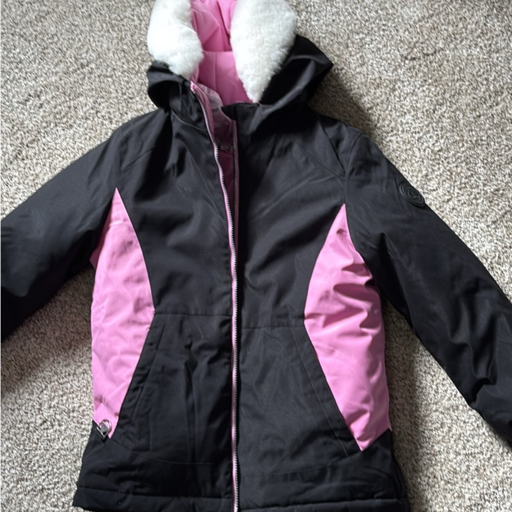 Kids Black and Pink Winter Jacket